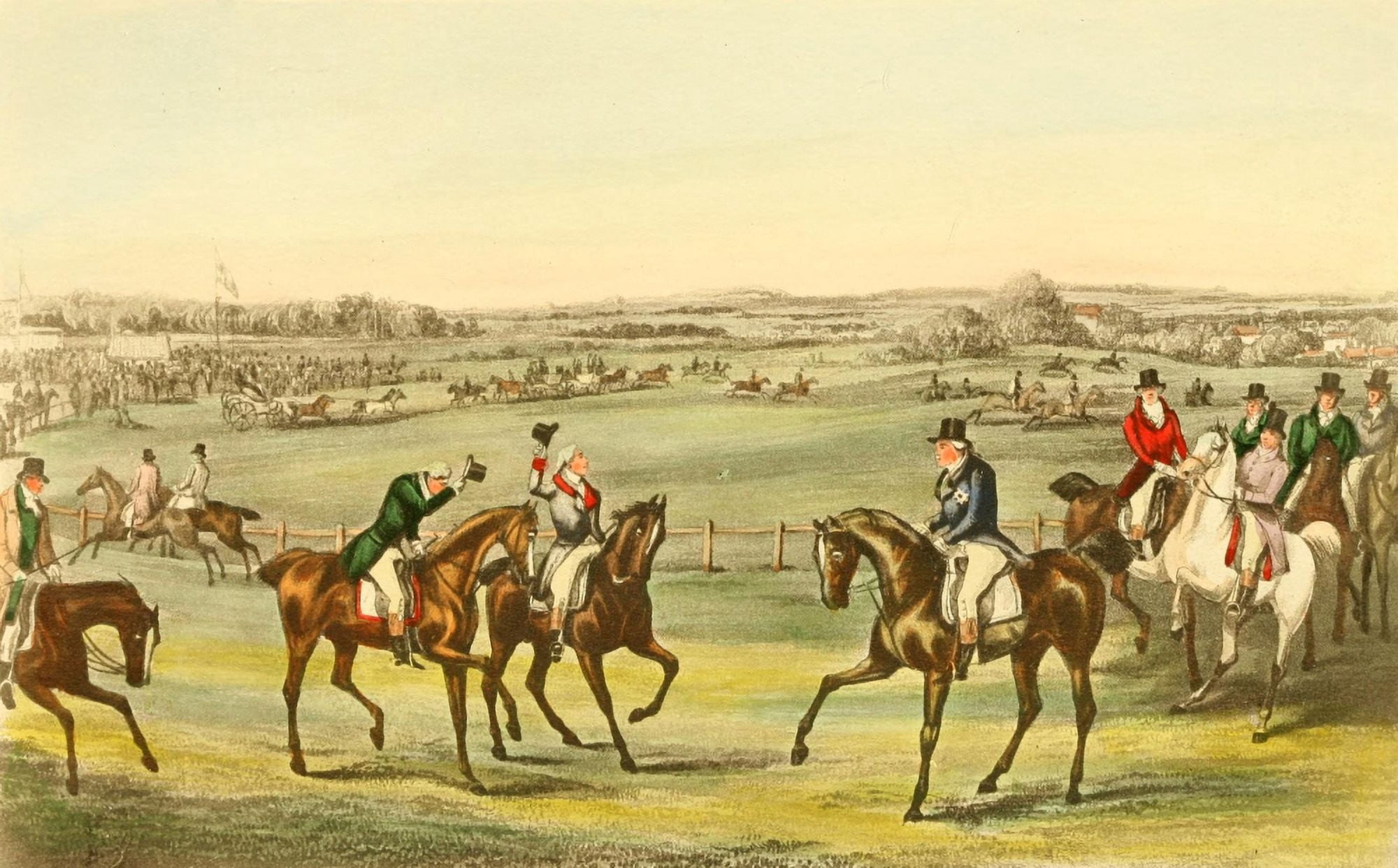 Life of a Sportsman 1914 Bibury meeting Canvas Art - Henry Alken (18 x 24)