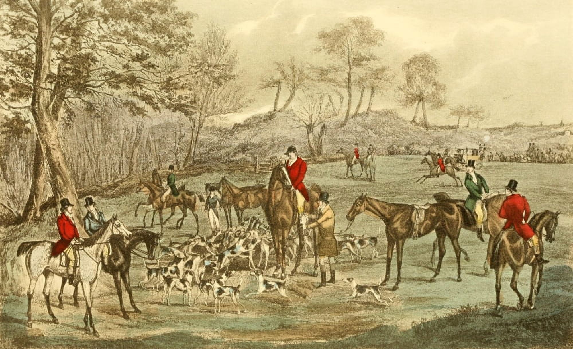 Life of a Sportsman 1914 Meet with the Duke of Rutland Canvas Art - Henry Alken (24 x 36)