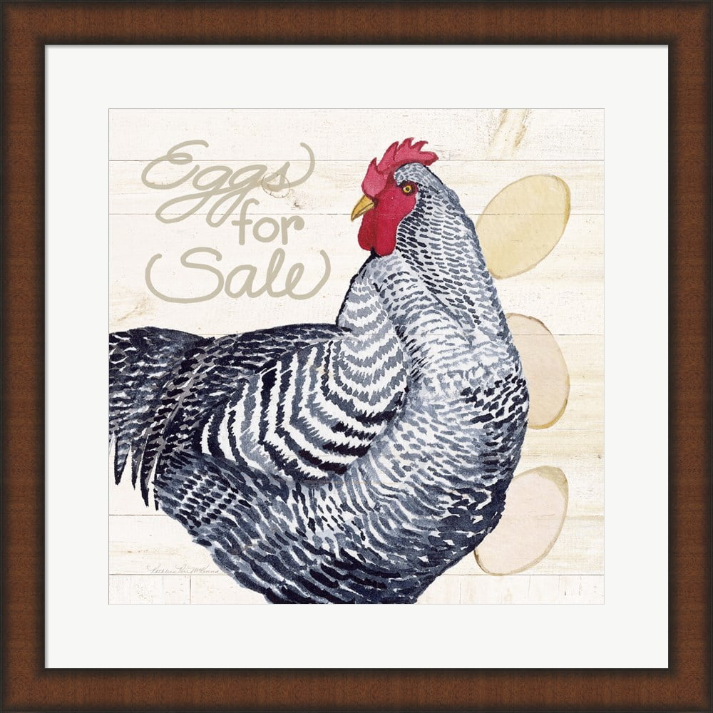 Life on the Farm Chicken I by Kathleen Parr McKenna, Framed Wall Art ...