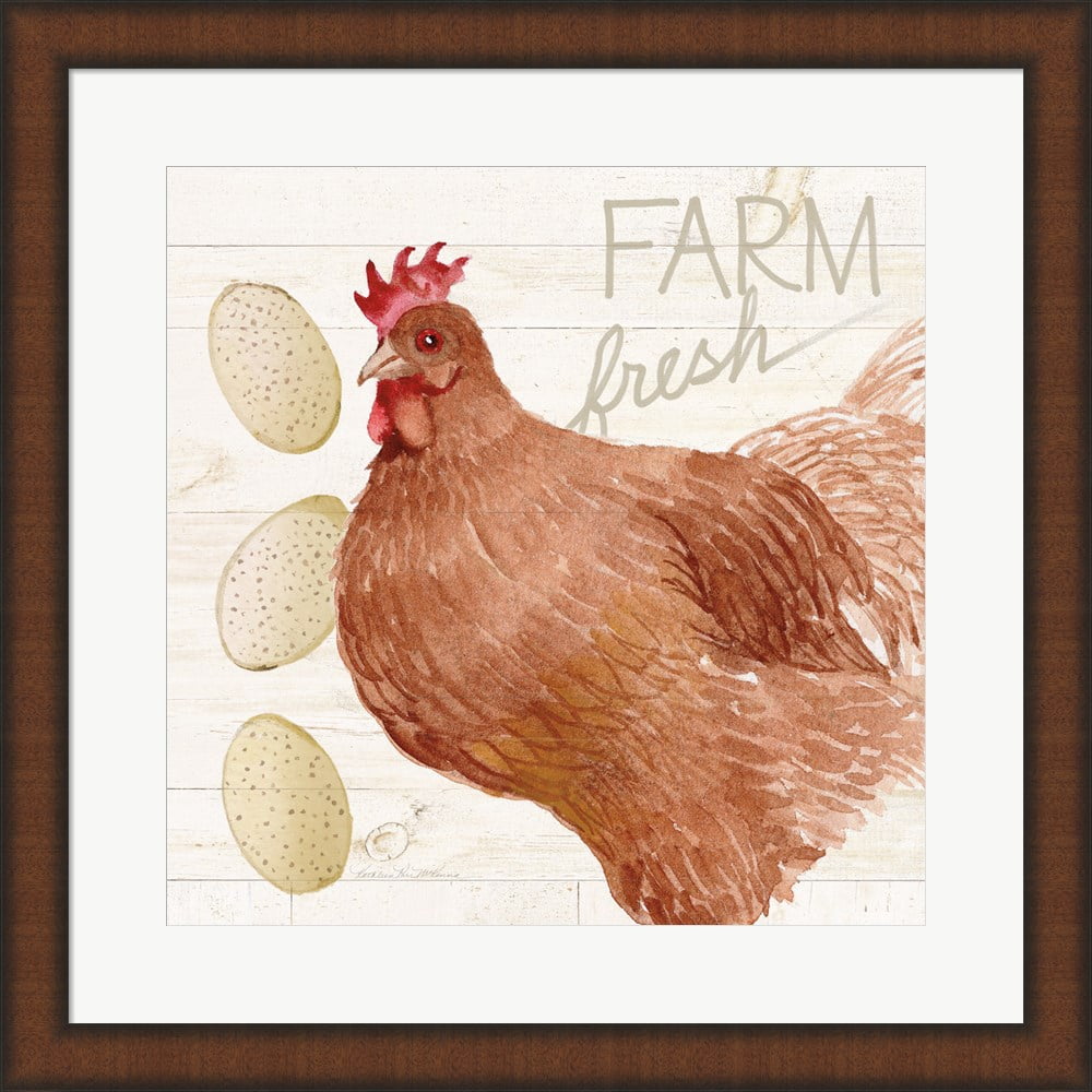 Life on the Farm Chicken II by Kathleen Parr McKenna, Framed Wall Art ...