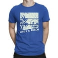 thumbnail image 1 of Life's A Beach - Vintage Palm Tree Emoji Men's T-shirt, 1 of 4