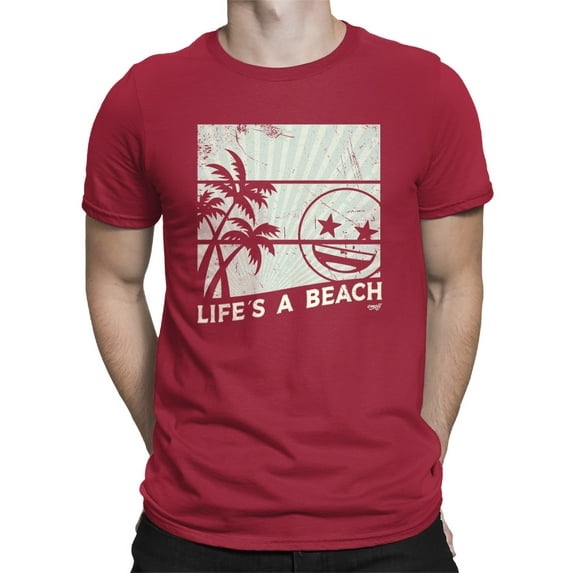 Life's A Beach - Vintage Palm Tree Emoji Men's T-shirt