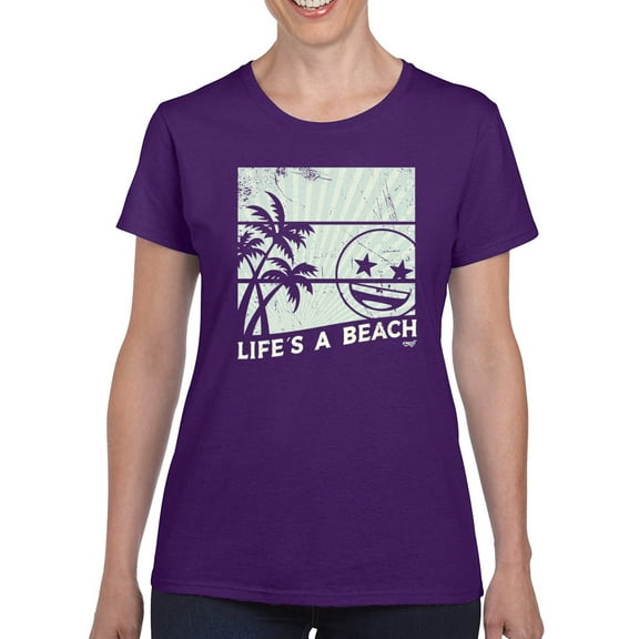 Life's A Beach - Vintage Palm Tree Emoji Women's T-shirt