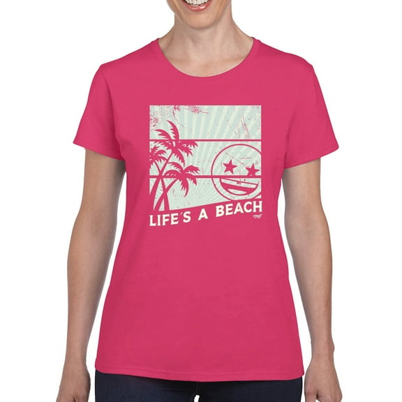 Life's A Beach - Vintage Palm Tree Emoji Women's T-shirt