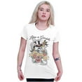 thumbnail image 1 of Life's A Gamble Skull Rose Tattoo Womens Fitted Plus Size Graphic Tee Brisco Brands 3X, 1 of 5
