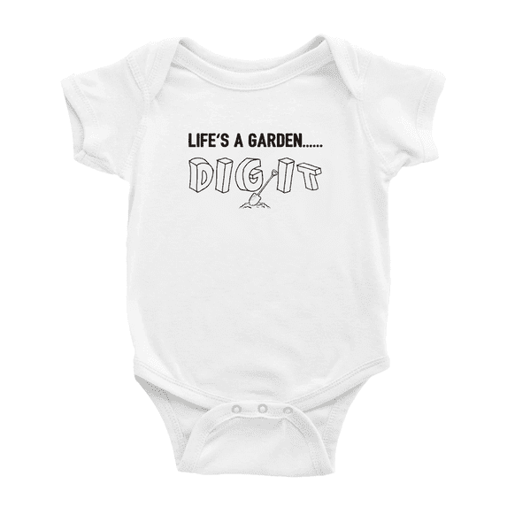 Life's A Garden, Dig It Cute Baby Rompers Boy Girl Newborn Clothes Unisex