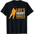 thumbnail image 1 of Life's About Goals Ice Hockey Shirt for Boys Ice Hockey T-Shirt, 1 of 4