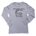 thumbnail image 1 of Life's Better with a Shih Tzu - Dog Puppy Boy's Long Sleeve Grey T-Shirt, 1 of 2