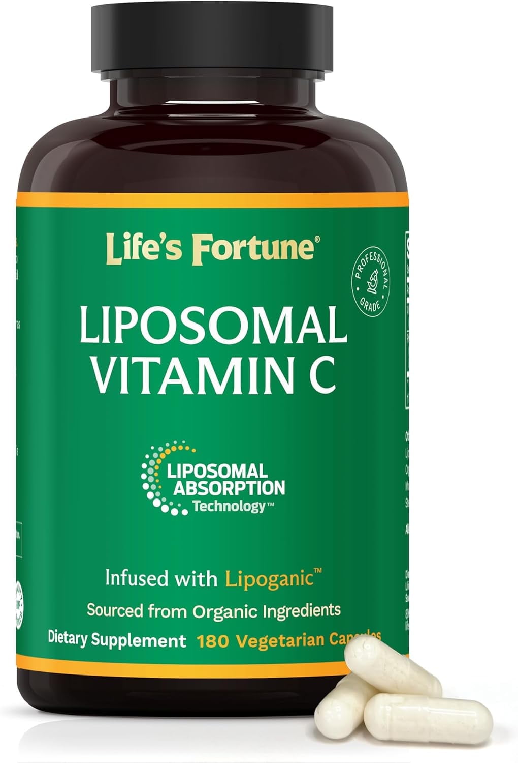 Life's Fortune Liposomal Vitamin C for Immune Support, Collagen Booster,  2100 mg