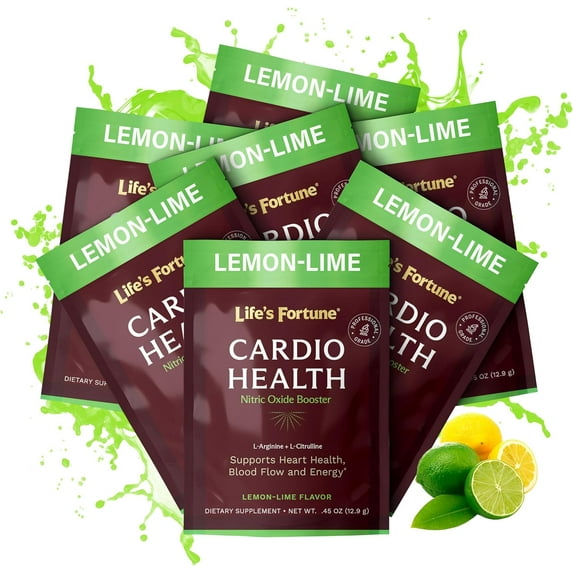 Life's Fortune Travel Pack L Arginine L Citrulline Nitric Oxide Powder Drink Supplement, Lemon (7 Count)