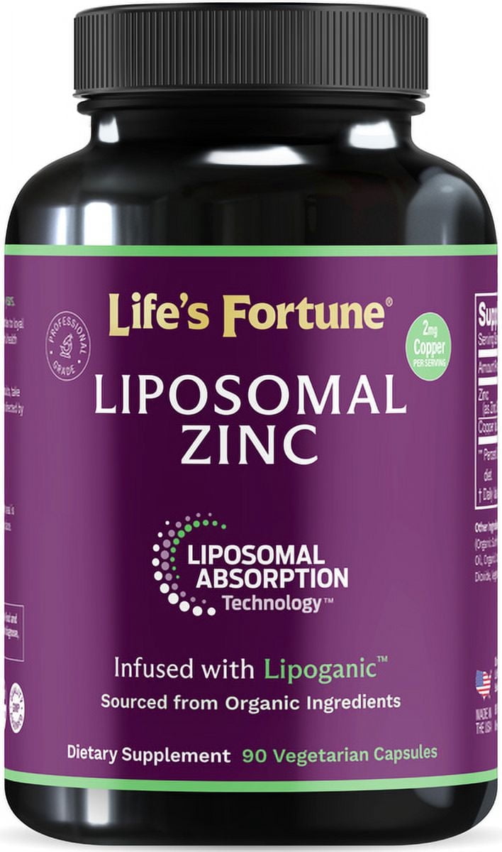 Life's Fortune Zinc Supplement, 50mg Zinc Citrate, 90 Capsules, Zinc Supplement, Immune Support Formula