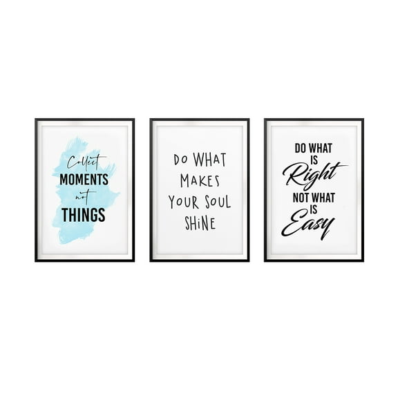 Life's Mottos 11 x 14" Wall Art UNFRAMED Print (3 Pack)