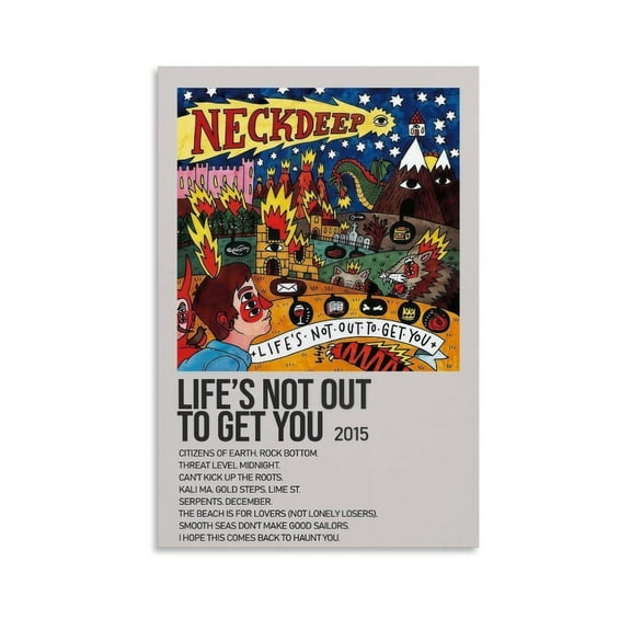Life's Not Out to Get You by Neck Deep Canvas Poster Mural Decor Printing Picture Painting Living Room Hallway Decor