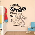 thumbnail image 1 of Life's Short Smile Quote Zootopia Cartoon Quotes Wall Sticker Art Decal for Girls Boys Room Bedroom Nursery Kindergarten House Fun Home Decors Stickers Wall Art Vinyl Decoration Size (10x8 inch), 1 of 3