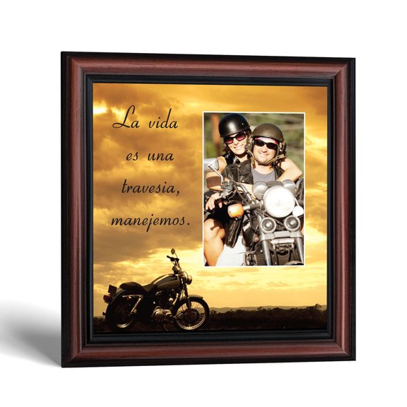 Life's a Journey (Spanish Version), Gifts for Motorcycle Riders, Harley Davidson Photo Frame, 10x10 9780