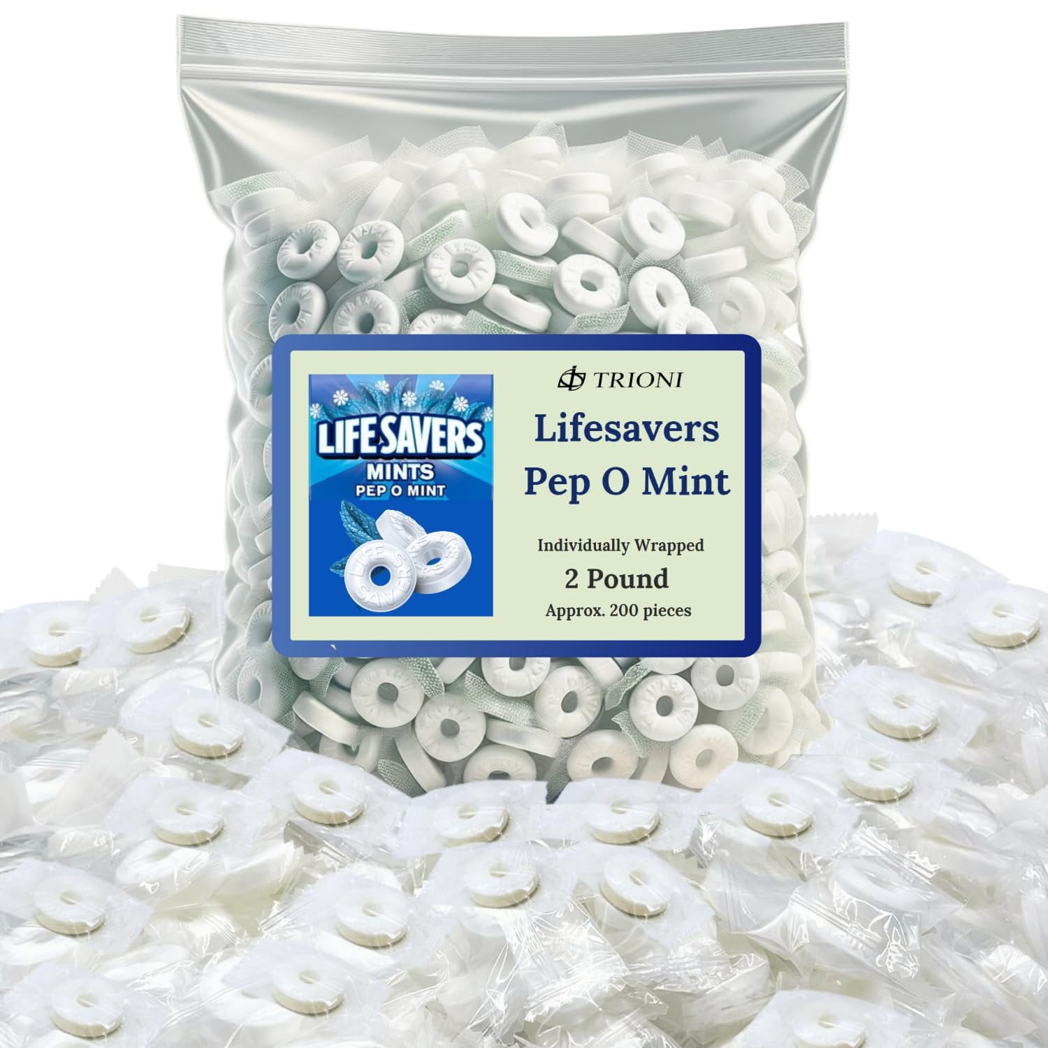 Life savers Pep O Mint Peppermint Candy Individually Wrapped 2LB