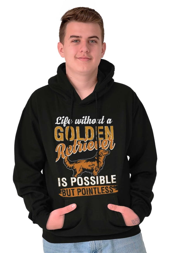 Life with a Golden Retriever Dog Hoodie Sweatshirt Women Men Brisco Brands X