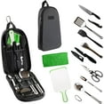 thumbnail image 1 of Life2Go 12 Piece Camp Cooking Utensil Set & Outdoor Kitchen Gear Cookware Kit, Portable Compact Carry Case for Camping, Hiking, Travel, BBQ Grilling Stainless Steel Accessories Spoon & Fork, Gray, 1 of 6