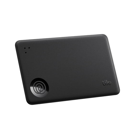 Tile Slim 2024 Bluetooth Tracker 1-Pack Black Water Resistant with 3-Year Battery for iPhone and Android