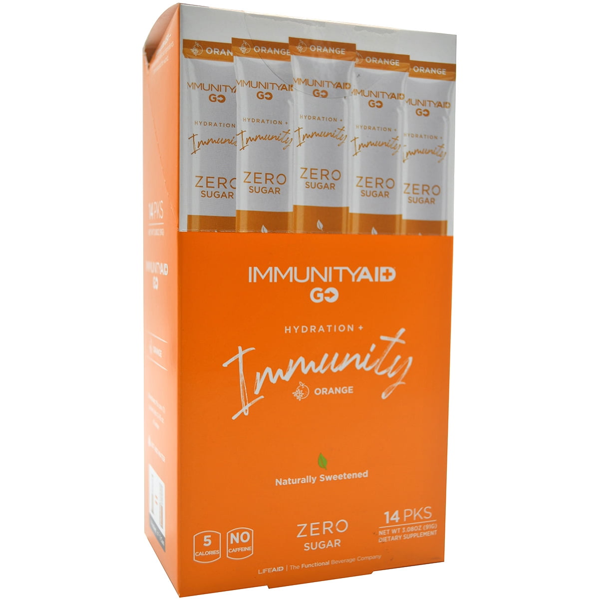 LifeAid ImmunityAid Go Immunity Boost Hydration Sticks 14 Count