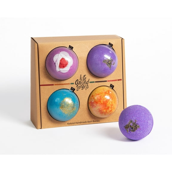 LifeAround2Angels Large Bath Bomb Gift Set - 4pk