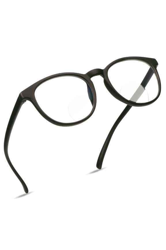 Bifocal Blue Light Blocking Reading Glasses (Round Frame, +0.00/+3.00 Magnification)