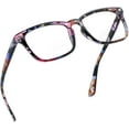 thumbnail image 1 of LifeArt Bifocal Reading Glasses with Round Lenses, Blue Light Blocking Glasses, Gaming Glasses, TV Glasses for Women Men, Anti Glare (Blue Floral, +0.00/+2.25 Magnification), 1 of 6