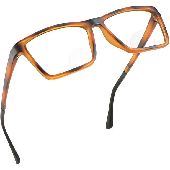 LifeArt Bifocal Reading Glasses with Round Lenses, Blue Light Blocking Glasses, Gaming Glasses, TV Glasses for Women Men, Anti Glare (Tortoise, +0.00/+1.50 Magnification)
