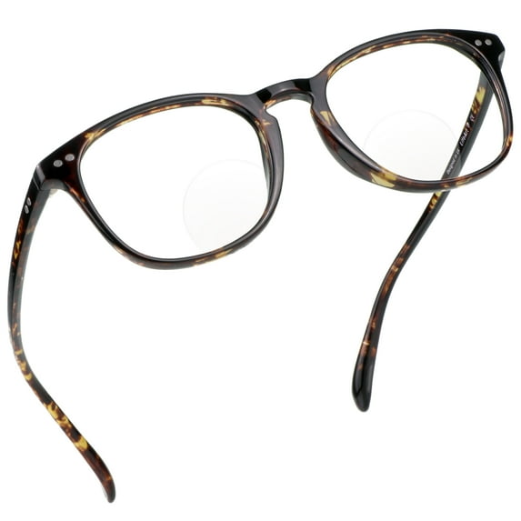 LifeArt Bifocal Reading Glasses with Round Lenses, Blue Light Blocking Glasses for Women Men, Anti Glare, Reduce Eyestrain (Floral,+0.00/+2.75 Magnification)