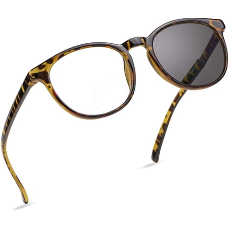 LifeArt Bifocal Anti-Glare Transition Sunglasses (Round Frame, +0.00/+1.00 Magnification)