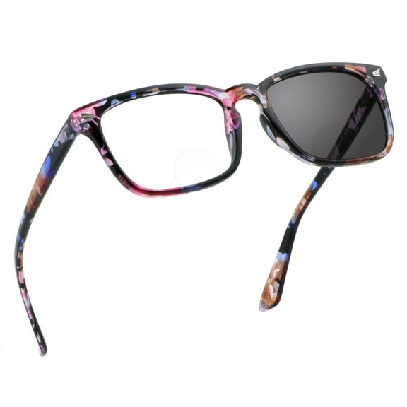 LifeArt Bifocal Reading Sunglasses (Square Frame, +0.00/+1.75 Magnification)