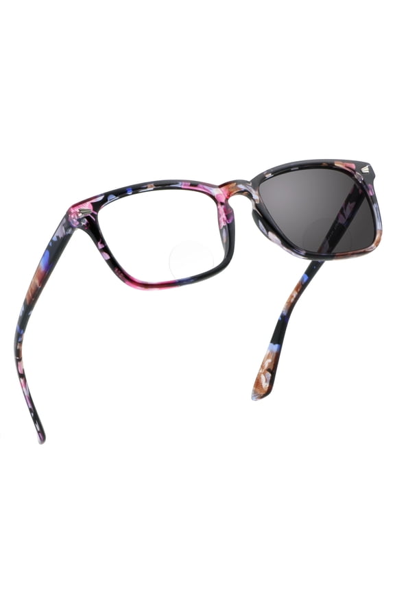Bifocal Reading Sunglasses (Square Frame, +0.00/+1.75 Magnification)