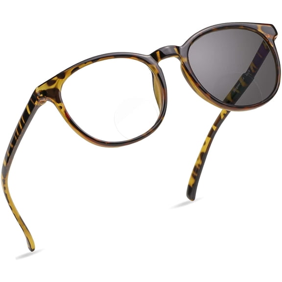 LifeArt Bifocal Transition Reading Glasses (Round Frame, +0.00/+2.00 Magnification)