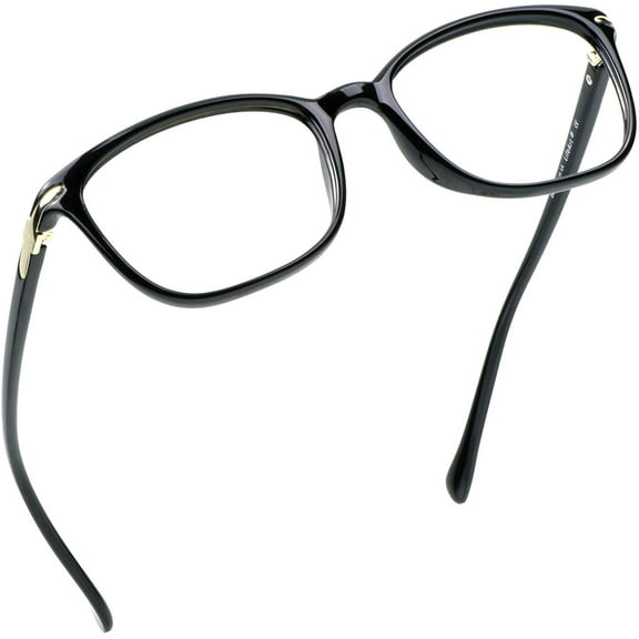 LifeArt Blue Light Blocking Glasses, Anti Eyestrain, Computer Reading Glasses, Gaming Glasses, TV Glasses for Women and Men, Anti Glare (Black, +1.00 Magnification)