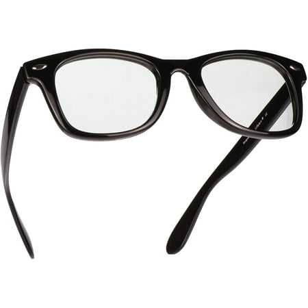 LifeArt Blue Light Blocking Glasses, Anti Eyestrain, Computer Reading Glasses, Gaming Glasses, TV Glasses for Women Men, Anti Glare (Black, +1.00 Magnification)