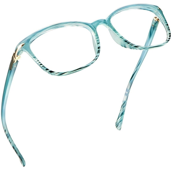LifeArt Blue Light Blocking Glasses, Anti Eyestrain, Computer Reading Glasses, Gaming Glasses, TV Glasses for Women Men, Anti Glare (Stripe Blue, +0.50 Magnification)