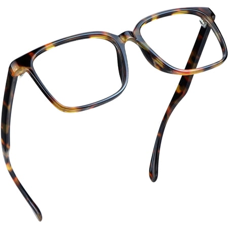 LifeArt Blue Light Blocking Glasses, Anti Eyestrain, Computer Reading Glasses, Gaming Glasses, TV Glasses for Women Men, Anti Glare (Amber, +0.75 Magnification)