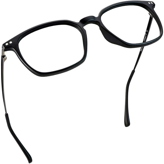 LifeArt Blue Light Blocking Glasses, Anti Eyestrain, Computer Reading Glasses, Gaming Glasses, TV Glasses for Women Men, Anti Glare (Black, +2.00 Magnification)