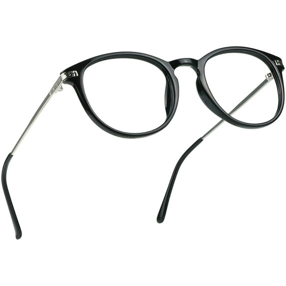 LifeArt Blue Light Blocking Glasses, Anti Eyestrain, Computer Reading Glasses, Gaming Glasses, TV Glasses for Women Men, Anti Glare (Black, +2.00 Magnification)