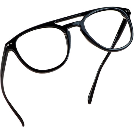 LifeArt Blue Light Blocking Glasses, Anti Eyestrain, Computer Reading Glasses, Gaming Glasses, TV Glasses for Women Men, Anti Glare (Black, +2.00 Magnification)