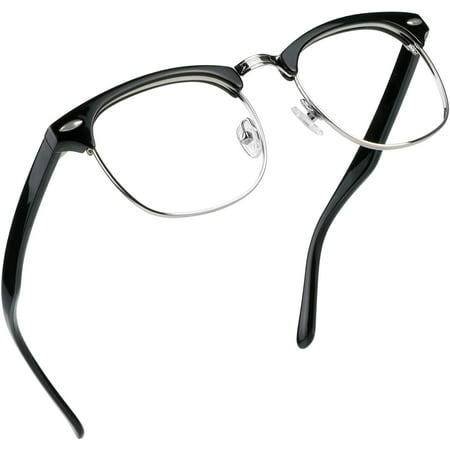 LifeArt Blue Light Blocking Glasses, Anti Eyestrain, Computer Reading Glasses, Gaming Glasses, TV Glasses for Women Men, Anti Glare (Black, +2.50 Magnification)
