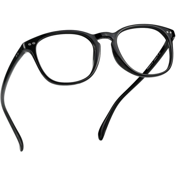 LifeArt Blue Light Blocking Glasses, Anti Eyestrain, Computer Reading Glasses, Gaming Glasses, TV Glasses for Women Men, Anti Glare (Black, +3.00 Magnification)