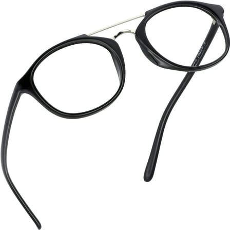 LifeArt Blue Light Blocking Glasses, Anti Eyestrain, Computer Reading Glasses, Gaming Glasses, TV Glasses for Women Men, Anti Glare (Black, +3.75 Magnification)