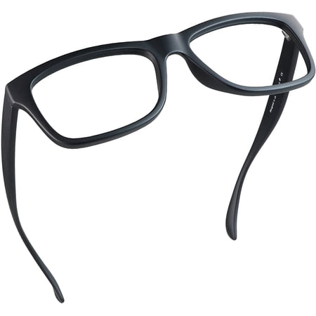 LifeArt Blue Light Blocking Glasses, Anti Eyestrain, Computer Reading Glasses, Gaming Glasses, TV Glasses for Women Men, Anti Glare (Black, No Magnification)
