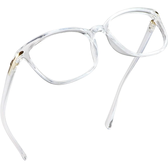 LifeArt Blue Light Blocking Glasses, Anti Eyestrain, Computer Reading Glasses, Gaming Glasses, TV Glasses for Women and Men, Anti Glare (Clear, +1.25 Magnification)