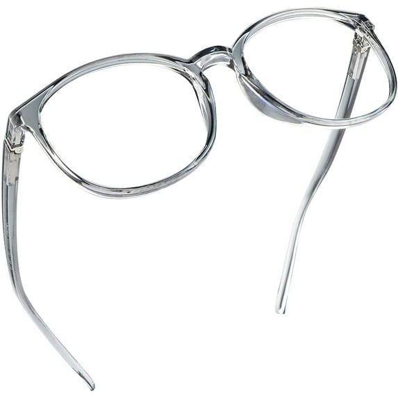 LifeArt Blue Light Blocking Glasses, Anti Eyestrain, Computer Reading Glasses, Gaming Glasses, TV Glasses for Women Men, Anti Glare (Clear Gray, +1.00 Magnification)