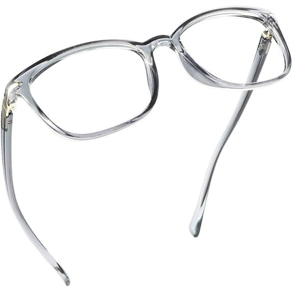 LifeArt Blue Light Blocking Glasses, Anti Eyestrain, Computer Reading Glasses, Gaming Glasses, TV Glasses for Women and Men, Anti Glare (Clear Gray, +1.75 Magnification)