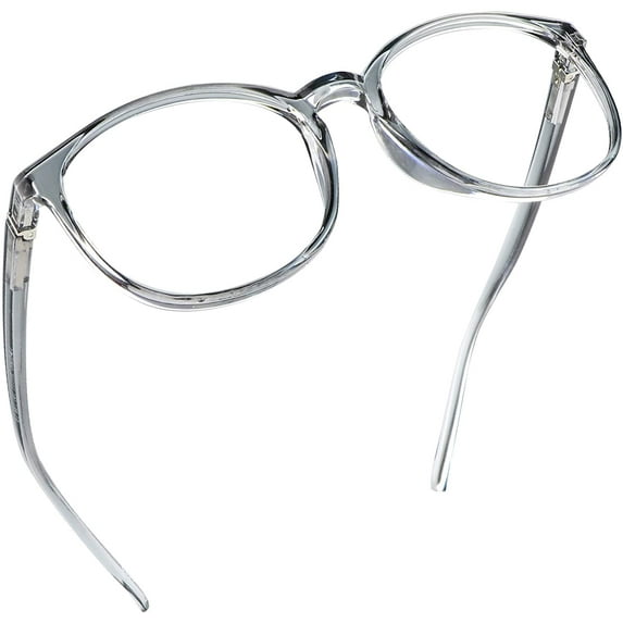 LifeArt Blue Light Blocking Glasses, Anti Eyestrain, Computer Reading Glasses, Gaming Glasses, TV Glasses for Women Men, Anti Glare (Clear Gray, +2.00 Magnification)