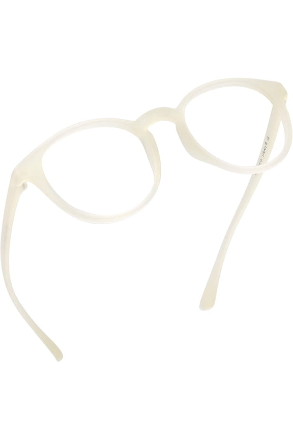Blue Light Blocking Glasses, Anti Eyestrain, Computer Reading Glasses, Gaming Glasses, TV Glasses for Women Men, Anti Glare (Clear White, No Magnification)