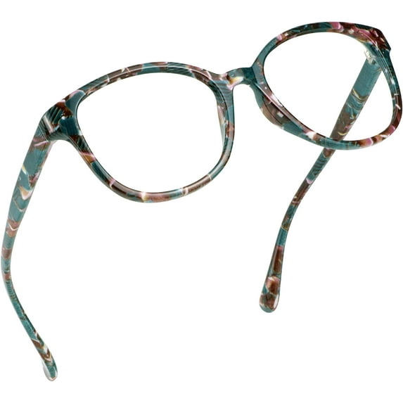 LifeArt Blue Light Blocking Glasses, Anti Eyestrain, Computer Reading Glasses, Gaming Glasses, TV Glasses for Women Men, Anti Glare (Floral, +0.75 Magnification)